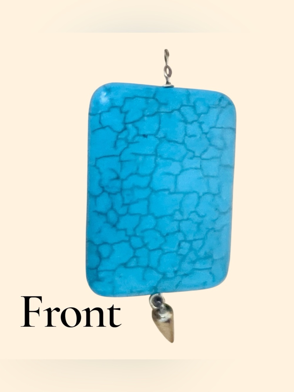 Turquoise Pendant Necklace with Gold Chain
